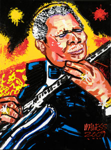 STAGE LIGHTS<br>BB King - 18x24 - SOLD