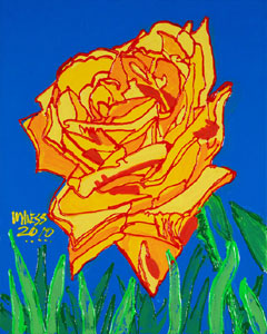 Yellow Tipped Rose - 16x20 - ?