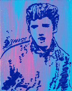 Blue and Pink Elvis - 8x10 - ?