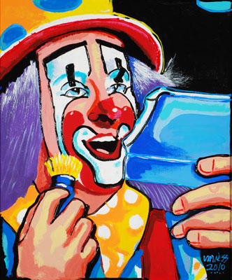 Clown 2010 - 22x24 - SOLD